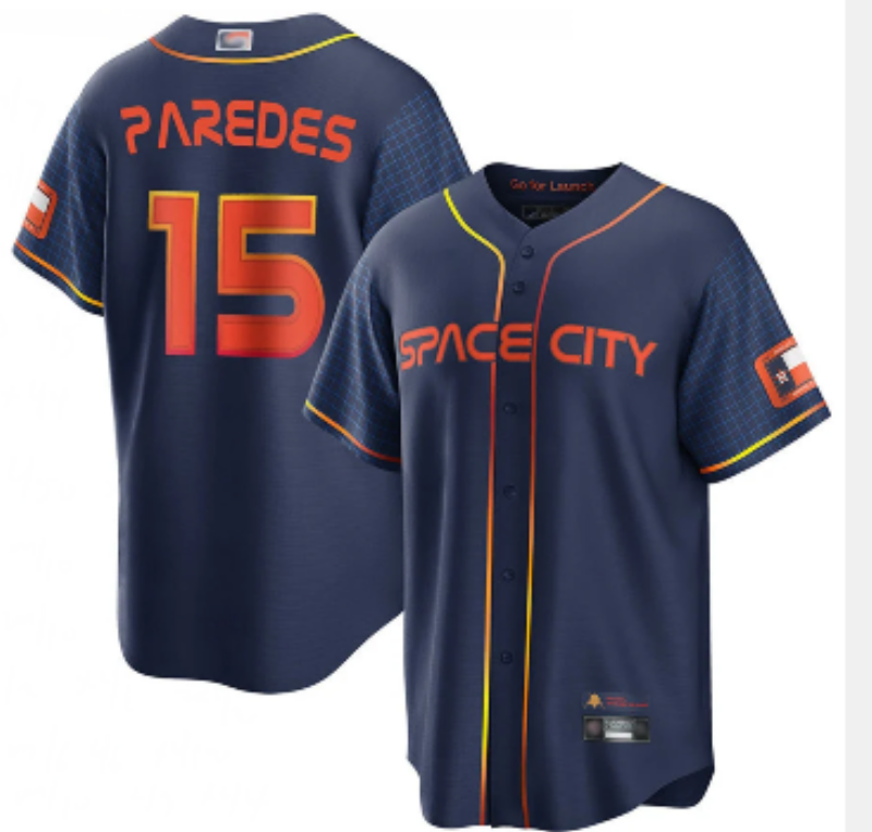 Men Houston Astros #15 Paredes blue 2026 MLB Jerseys->houston astros->MLB Jersey